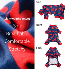 Fitwarm cat onesie with heart pattern for cats or small pets.
