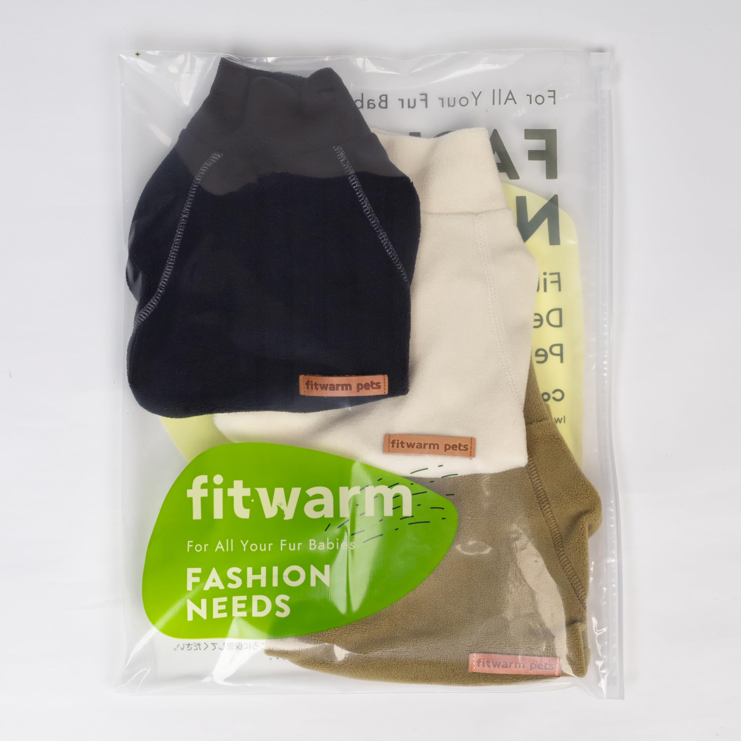 Fitwarm Classic Fleece Dog Sweater three-pack; value bundle for seasonal wardrobes.