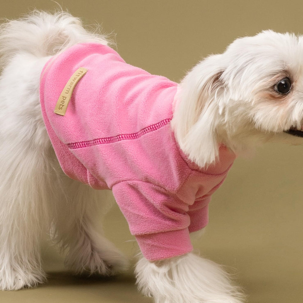 Fitwarm Classic Fleece Dog Sweater XXL back view with easy wear.