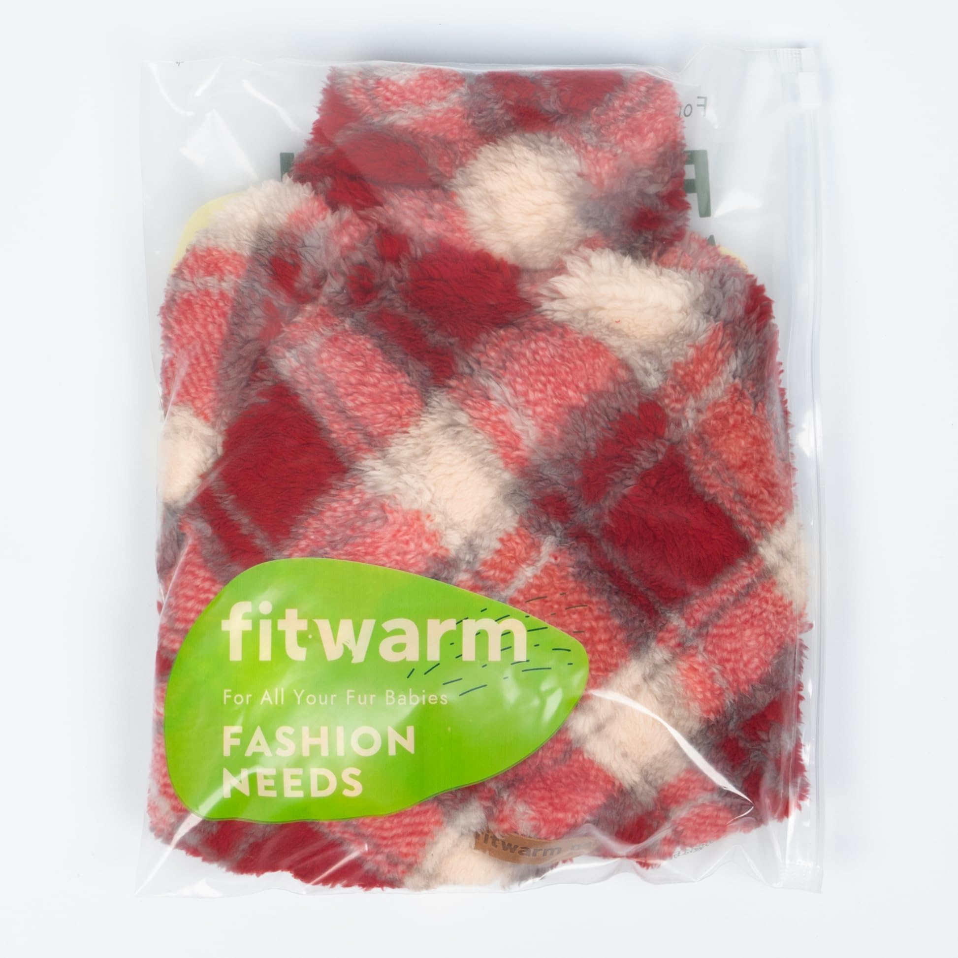 Fitwarm collared neck plaid dog pajamas holiday-photoshoots boost festive pet moments