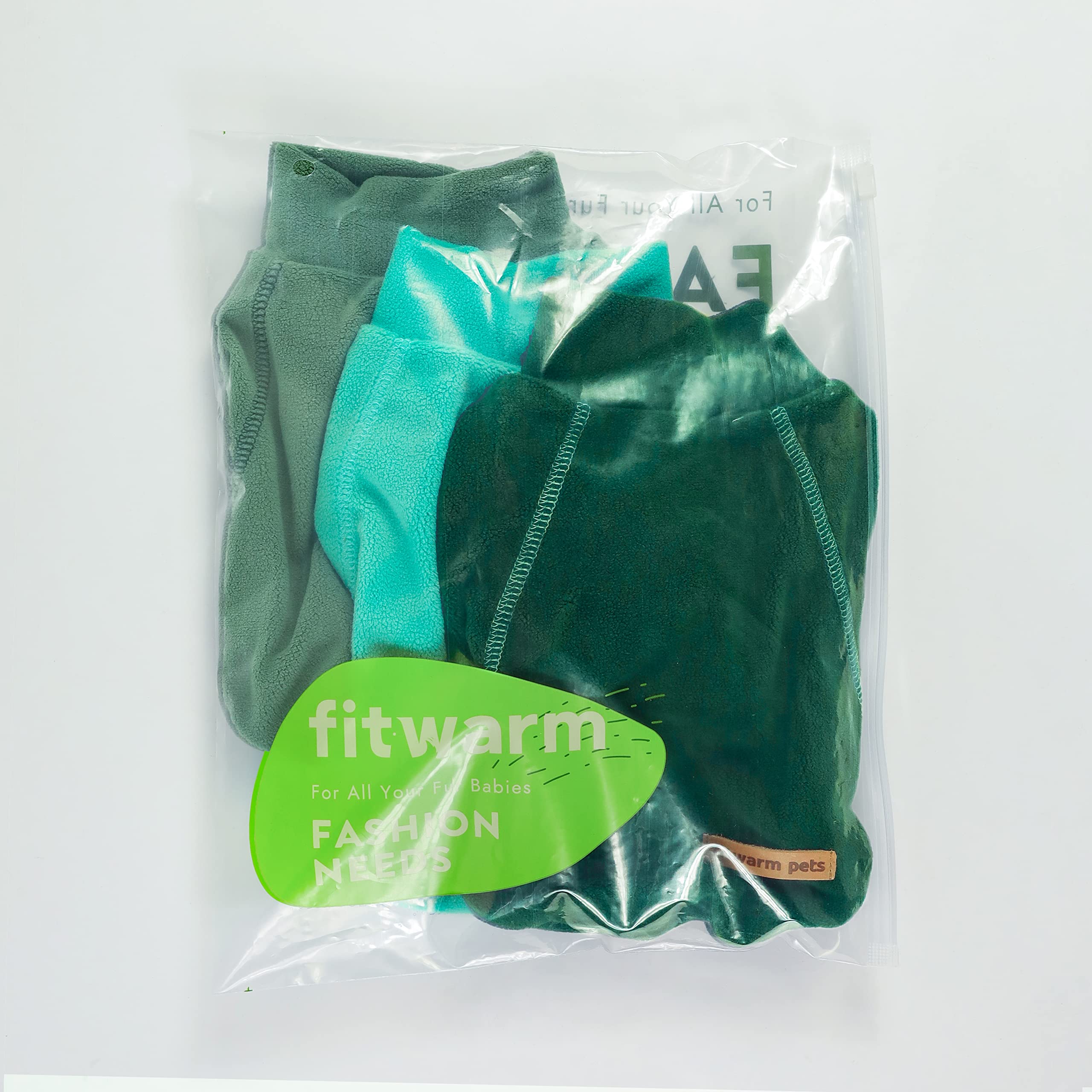 Fitwarm three-pack fleece coat set emphasizes versatile colors for daily wear.
