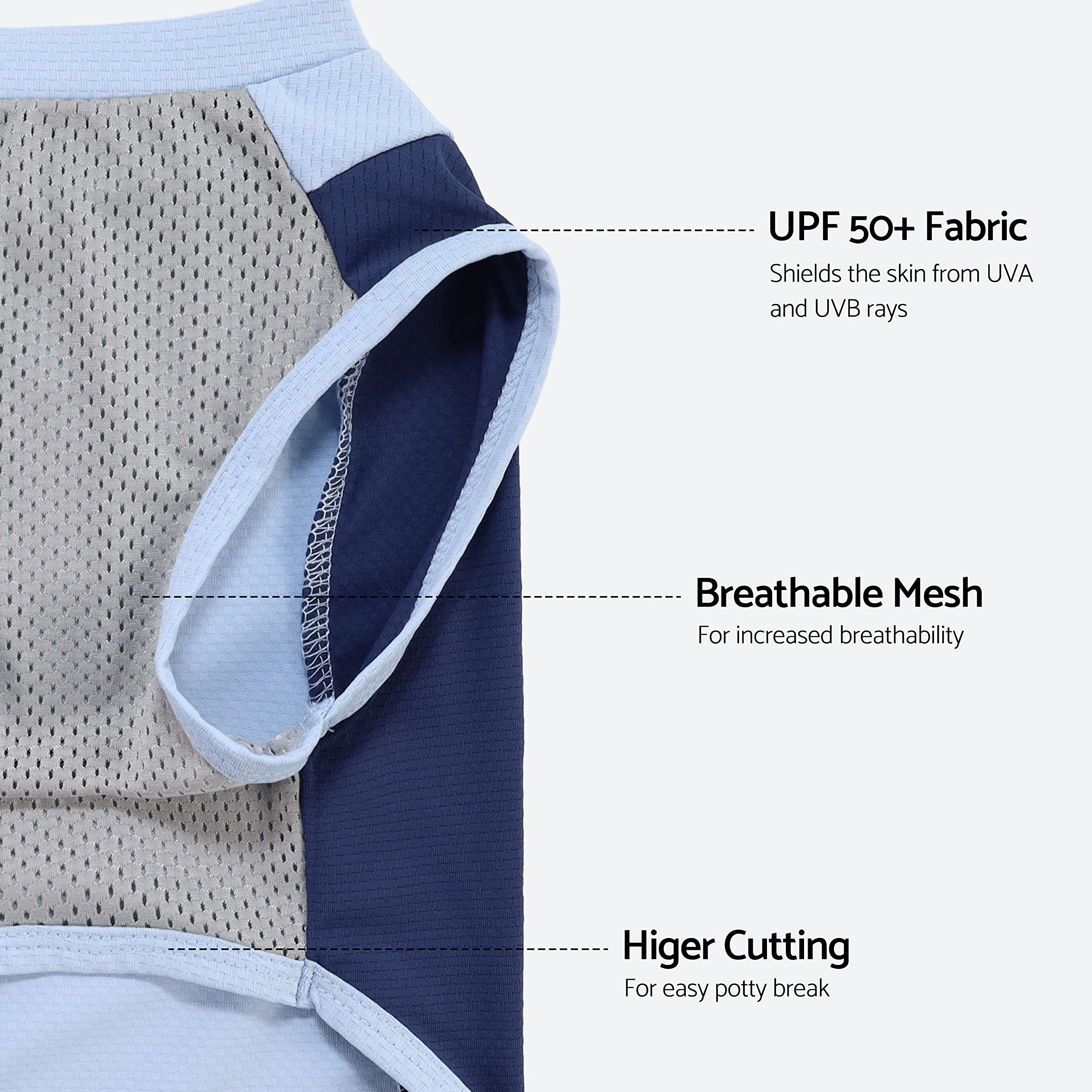 Fitwarm dog shirt reflective label side view enhances visibility in low light.
