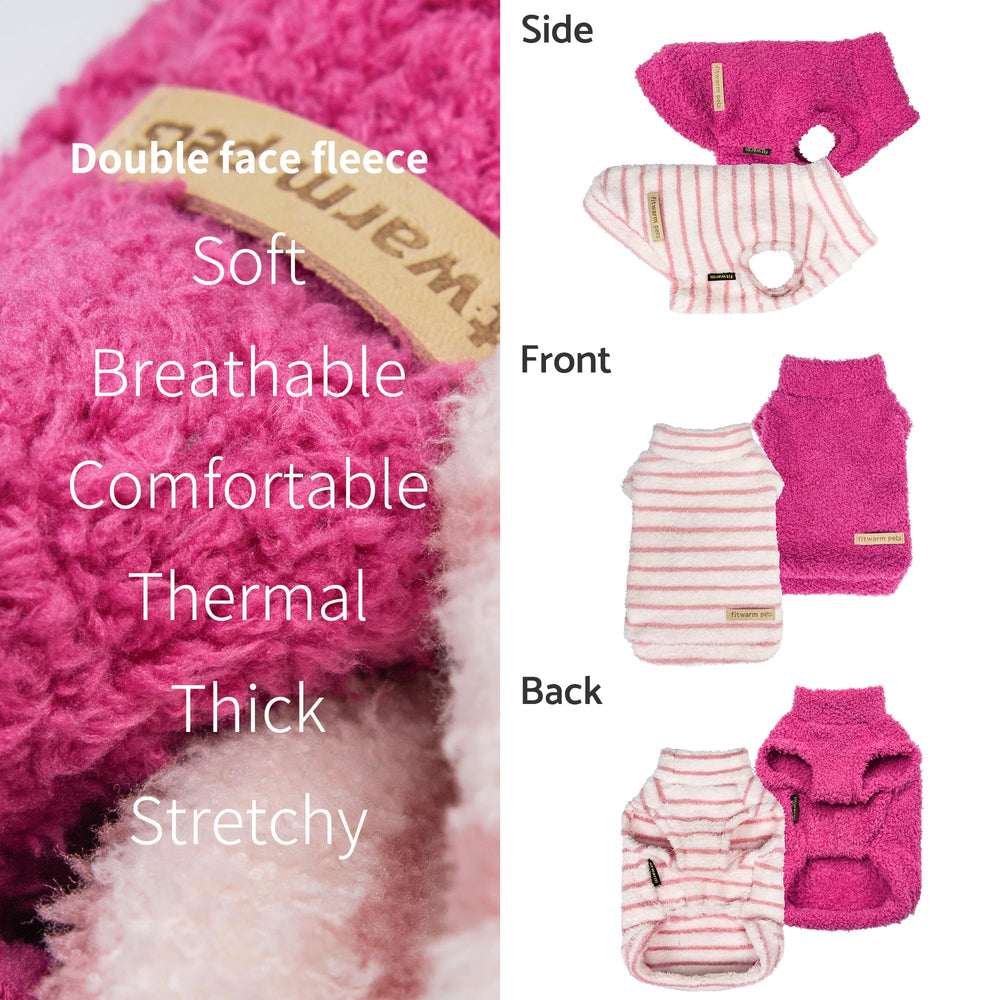Fitwarm fluffy turtleneck dog sweater, breathable comfort for daily wear.