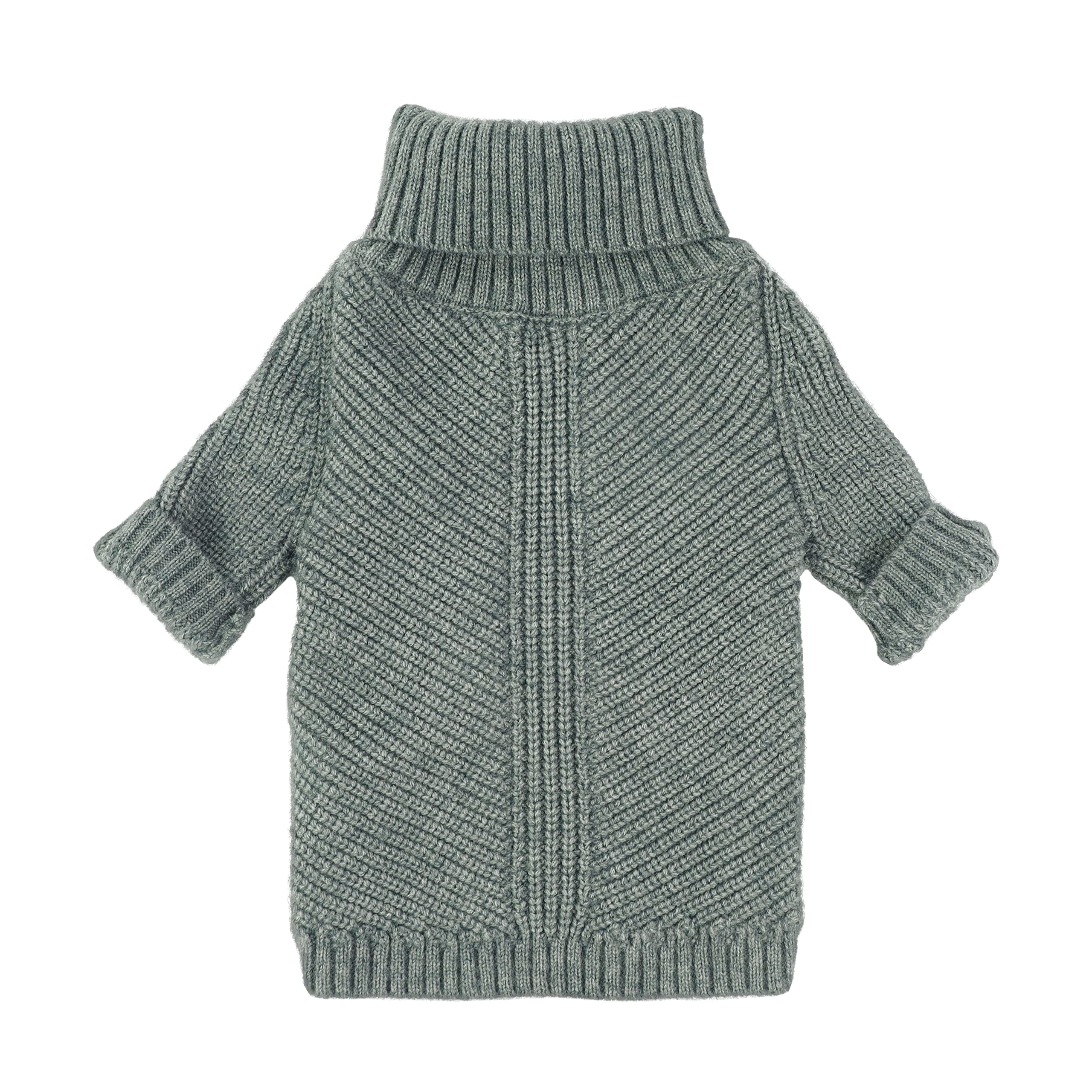 Fitwarm dog turtleneck sweater front view for warm, easy-wear winter outings.