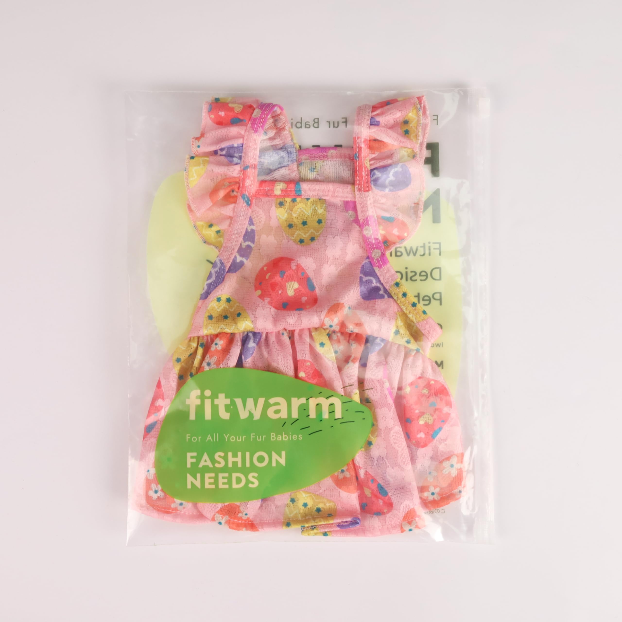 Fitwarm Easter Egg Dress on a pet demonstrates festive styling.