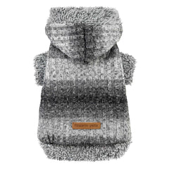Fitwarm Fuzzy Dog Sweater hooded knit provides cozy warmth for chilly walks.