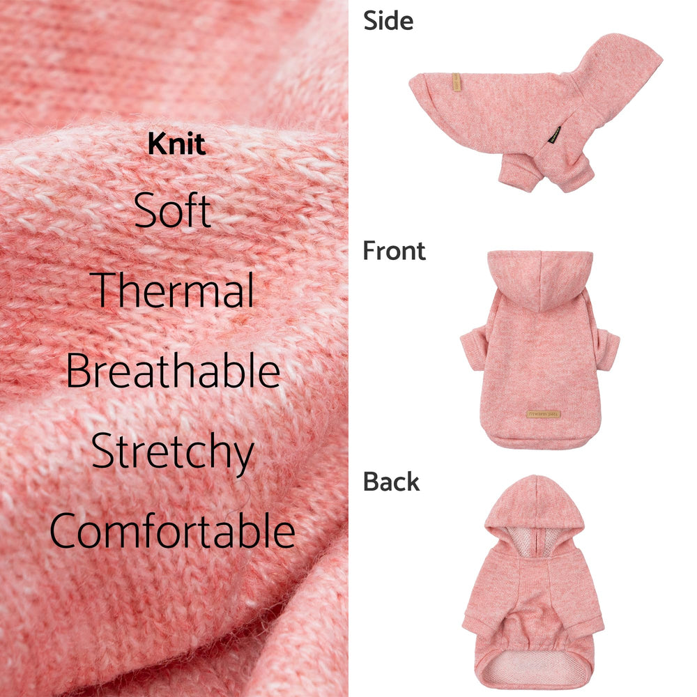 Fitwarm knitted dog hoodie sweater soft knit texture provides comfortable wear