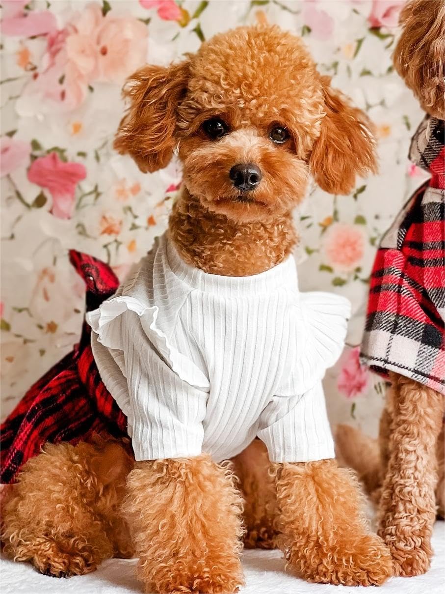 Fitwarm knitted plaid sweater dress bowknot detail adds festive charm.