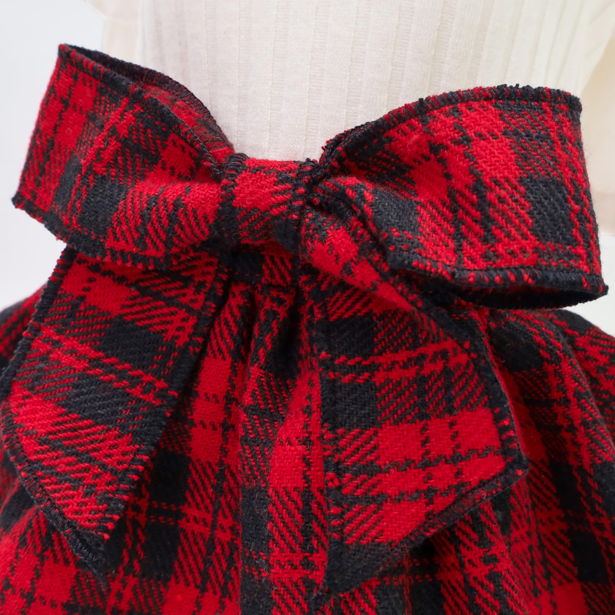 Fitwarm knitted plaid sweater dress styled for daily wear and strolls.