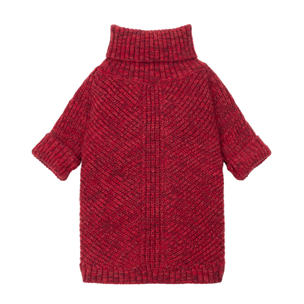 Fitwarm knitted turtleneck dog sweater front view shows cozy warmth for small dogs
