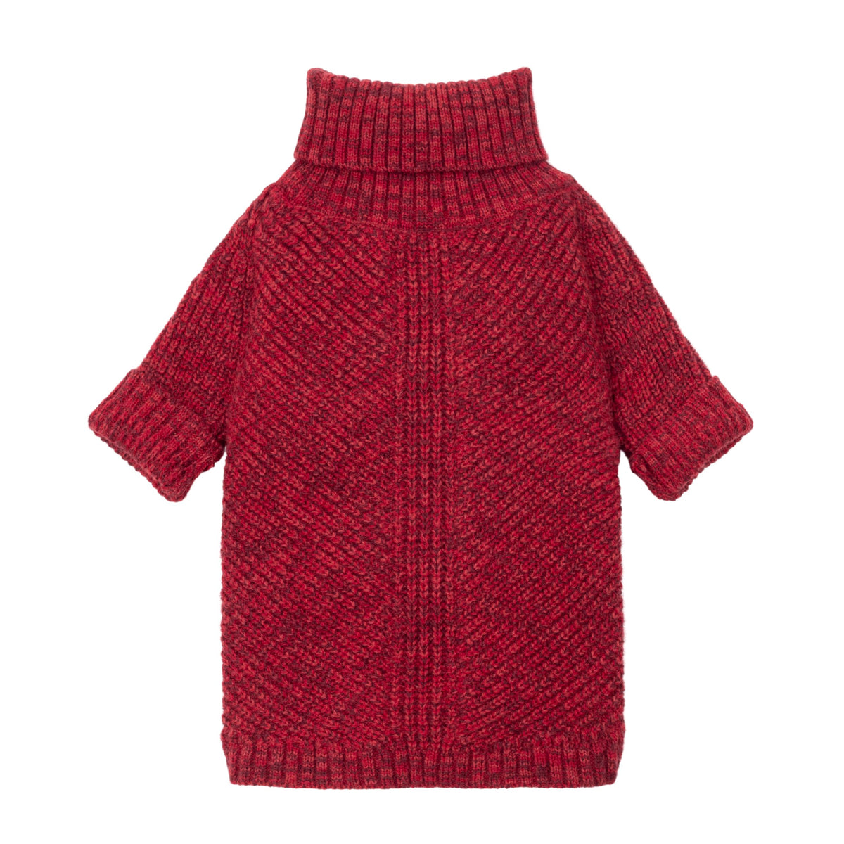 Fitwarm knitted turtleneck dog sweater front view shows cozy warmth for small dogs