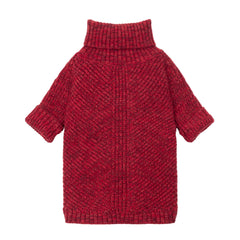 Fitwarm knitted turtleneck dog sweater front view shows cozy warmth for small dogs