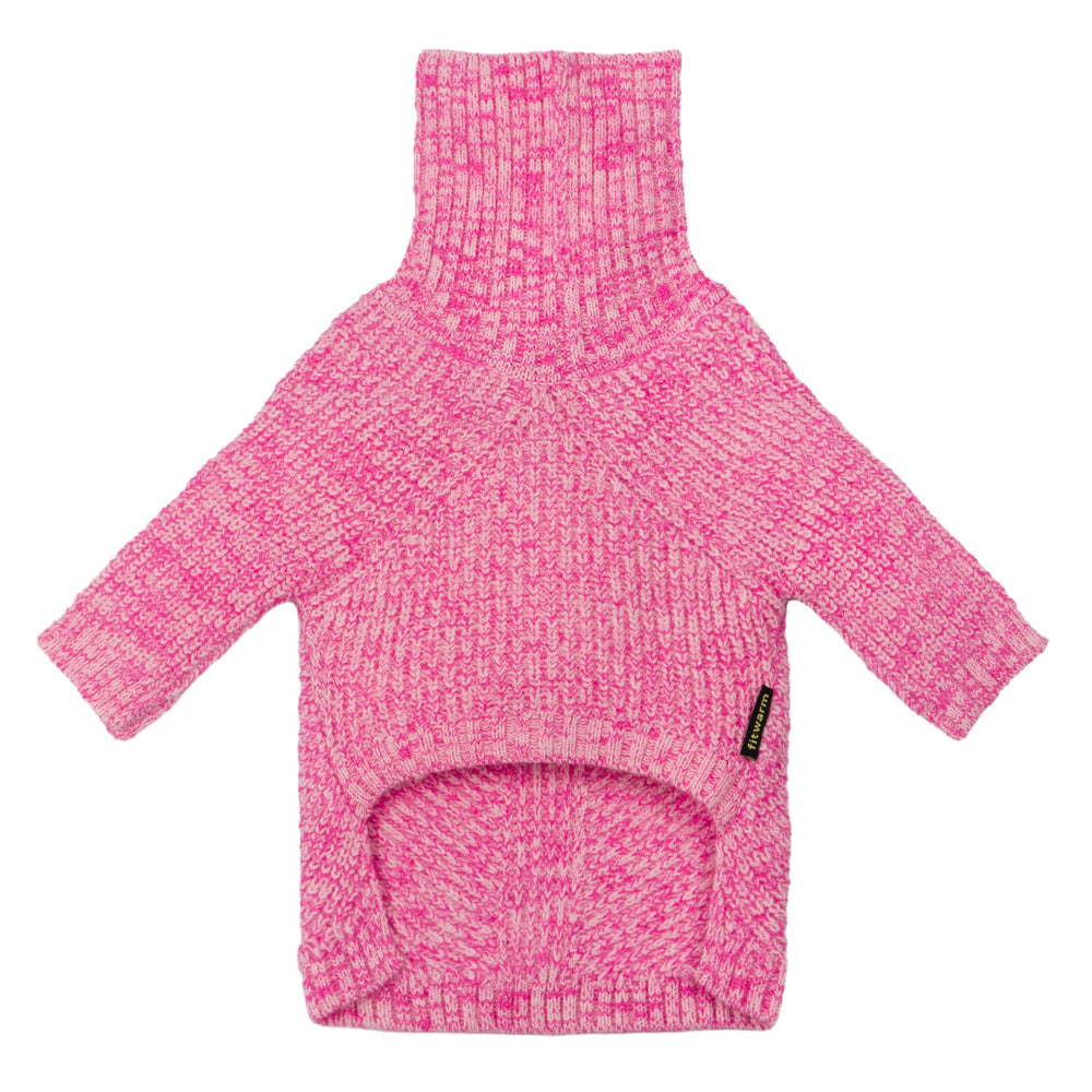 Fitwarm knitted turtleneck dog sweater side view highlighting comfortable movement