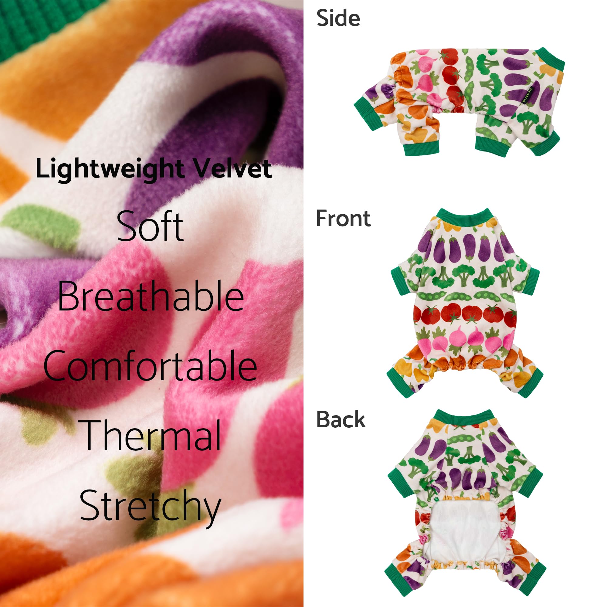 Pijama Fitwarm colores vivos para perros pequeños en invierno.