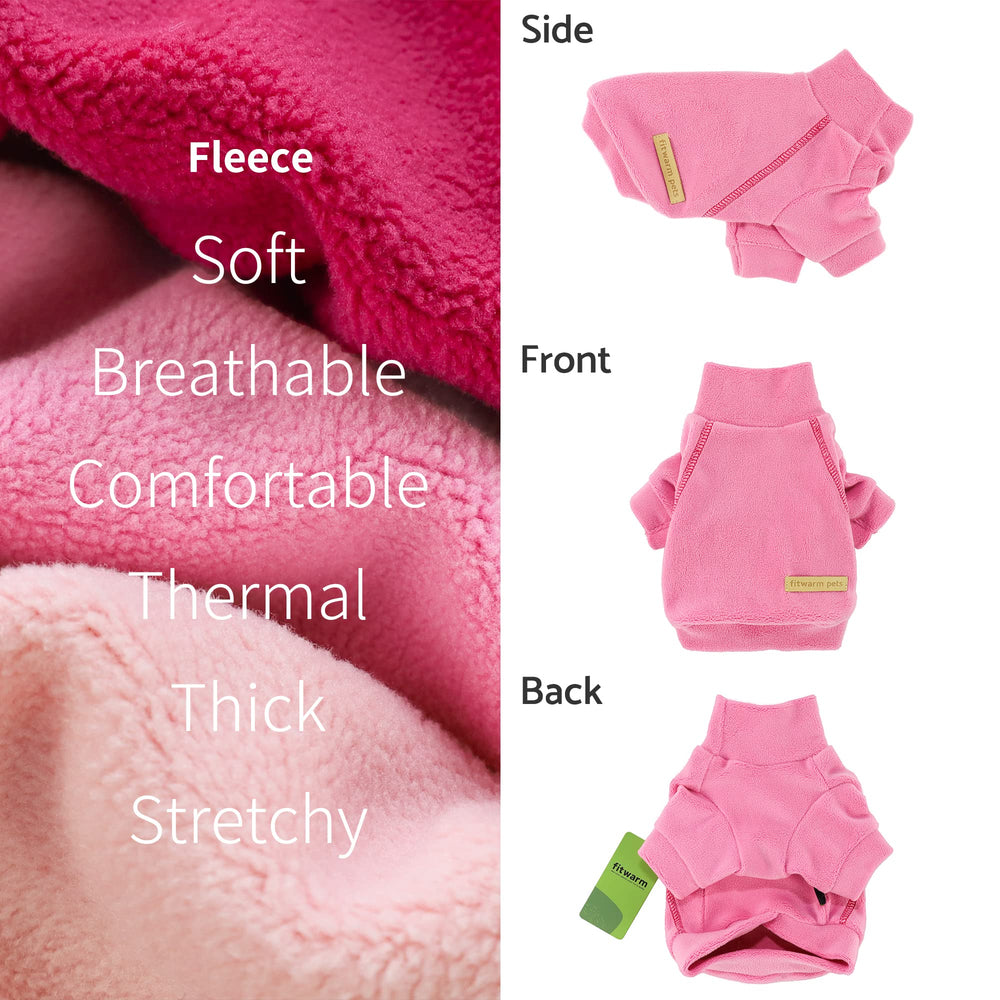 Fitwarm Pink Dog Sweater worn outdoors for chilly walks.