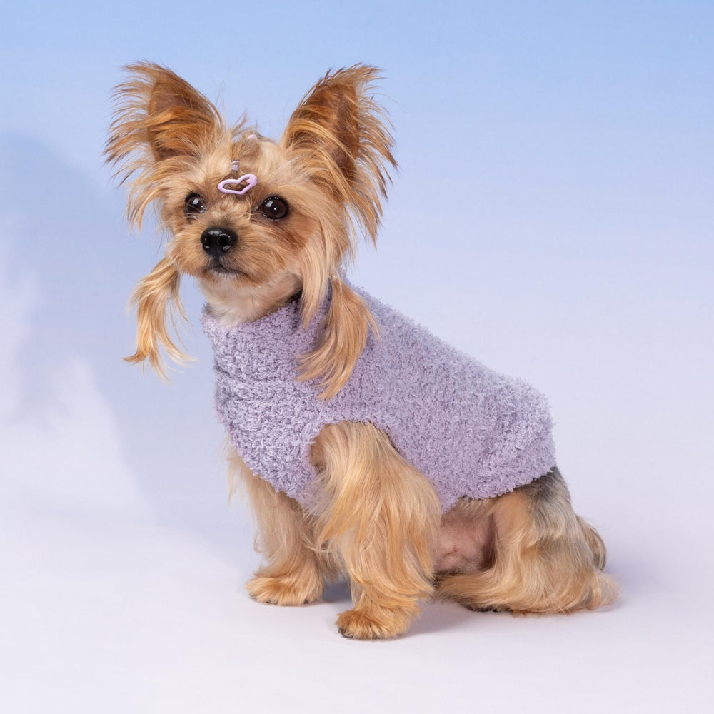 Fitwarm pullover fleece dog sweater with fluffy texture, easy on/off for quick potty breaks