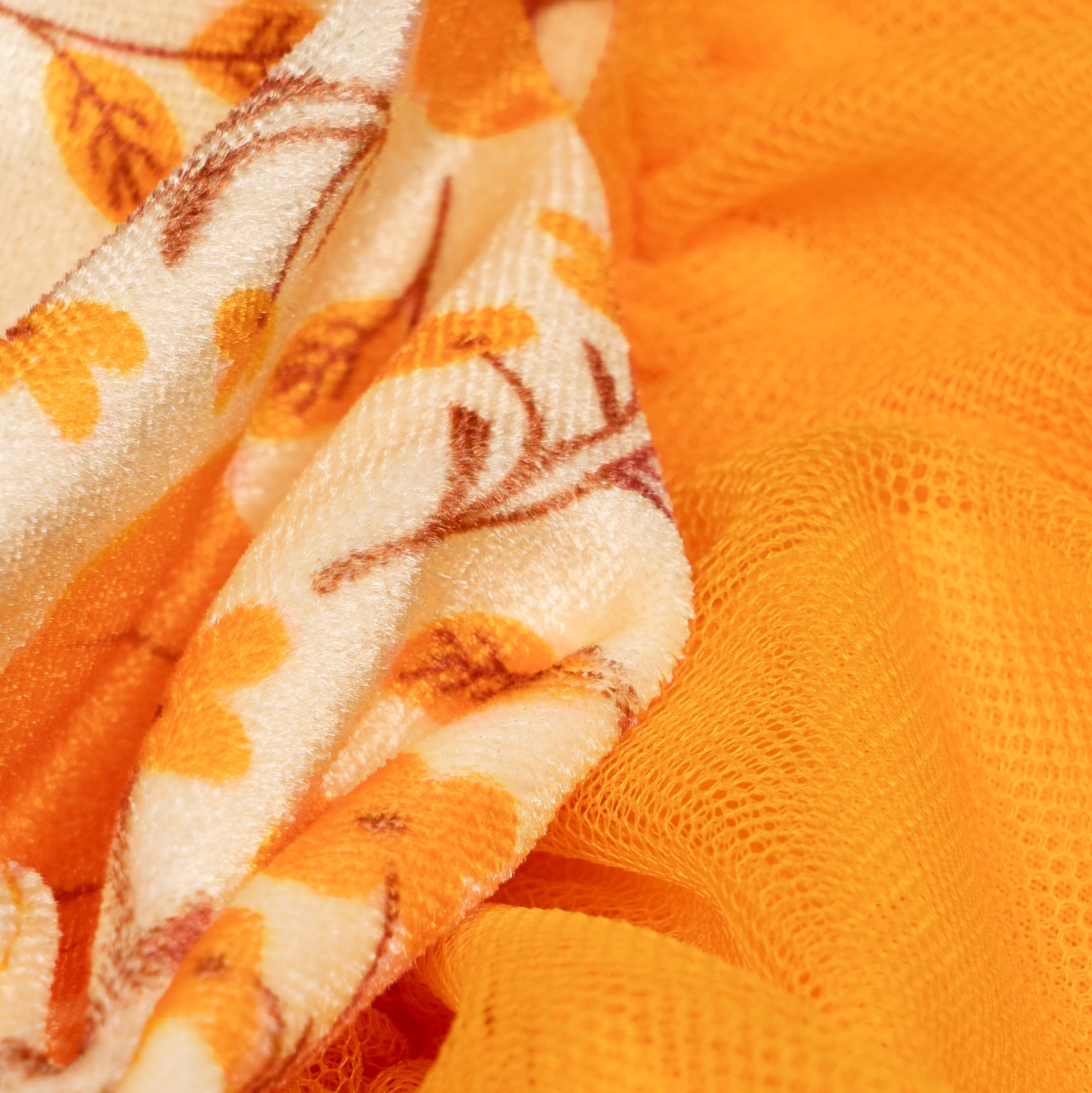 Fitwarm Pumpkin Flower Dress on pup, showing easy wear and autumn-ready style.
