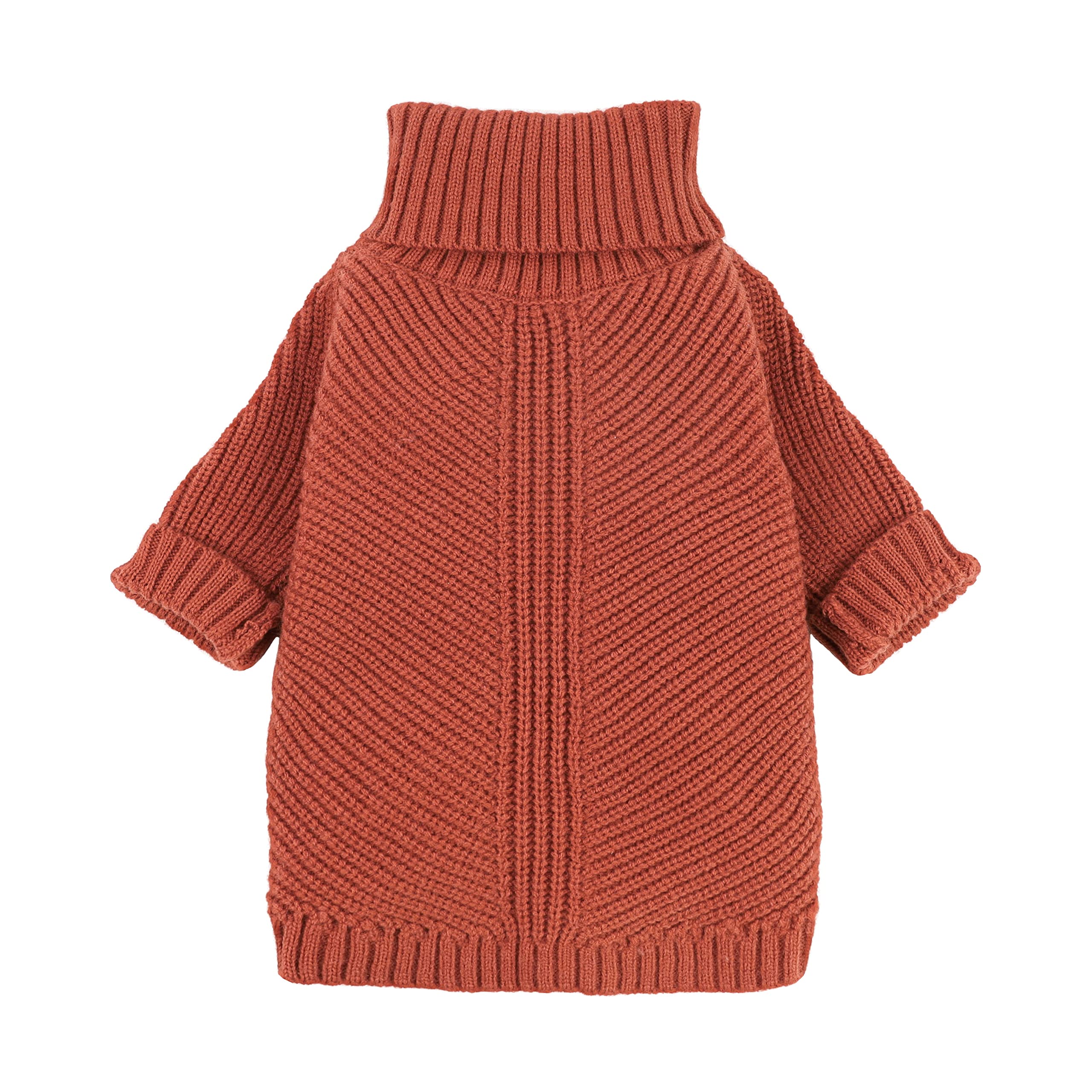 Fitwarm red thermal dog sweater front view for cozy daily warmth