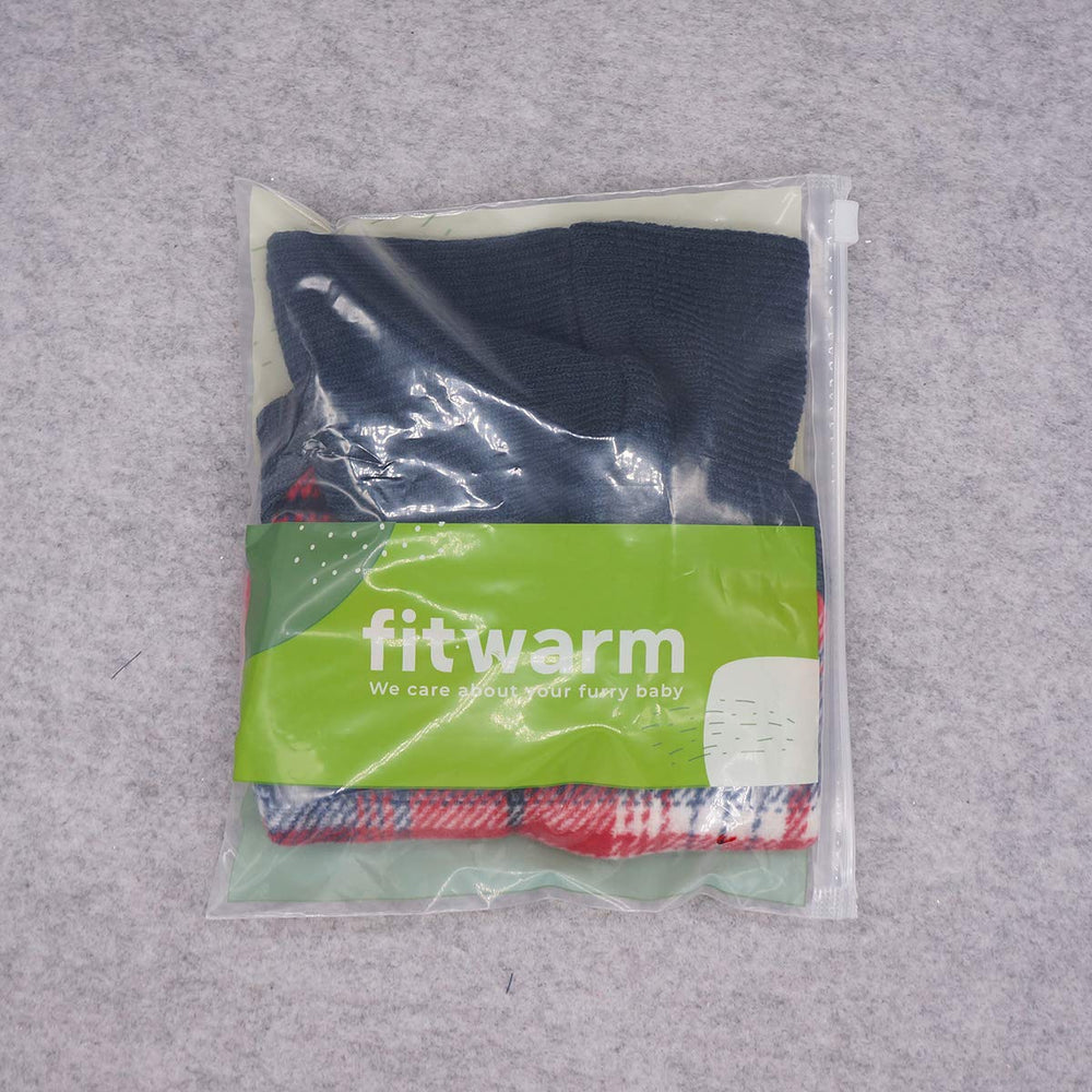 Fitwarm Tartan Plaid Dog Hoodie knit detail blends durability with soft touch