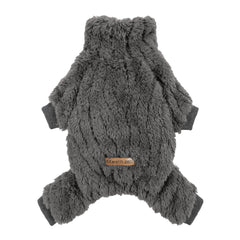 Fitwarm turtleneck fleece dog sweater pajamas front view for snug warmth on cold days.