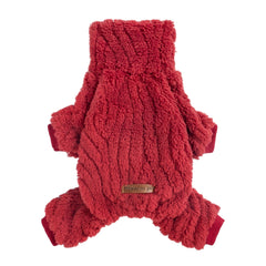 Fitwarm turtleneck fleece dog sweater pajamas front view delivers cozy warmth for small dogs