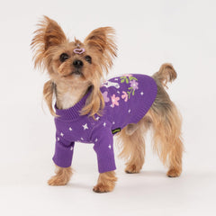 Fitwarm unicorn dog sweater fabric closeup showing soft knit and breathable blend
