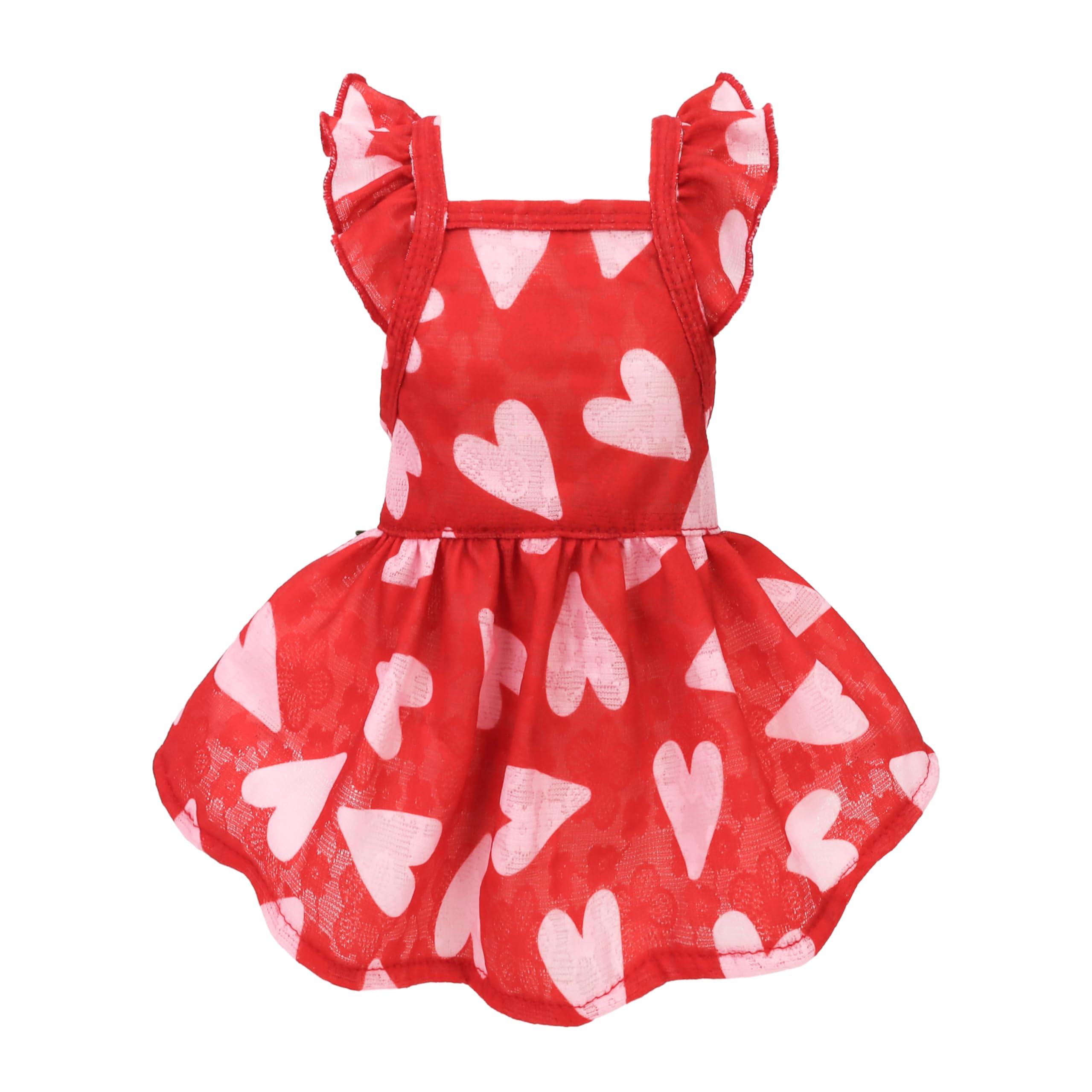 Fitwarm Valentine Heart Dress front view for cute photoshoots and festive wear