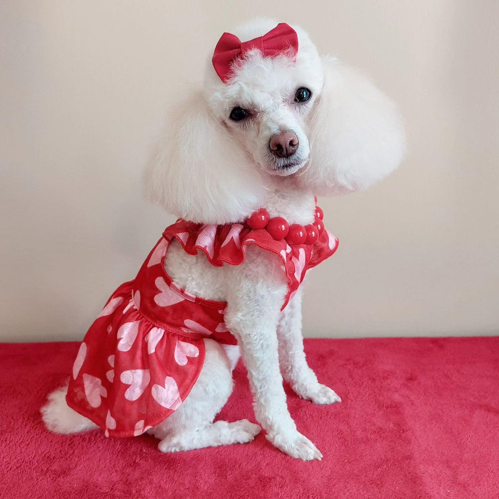 Fitwarm Valentine Heart Dress soft-fabric close-up emphasizes comfort and breathability