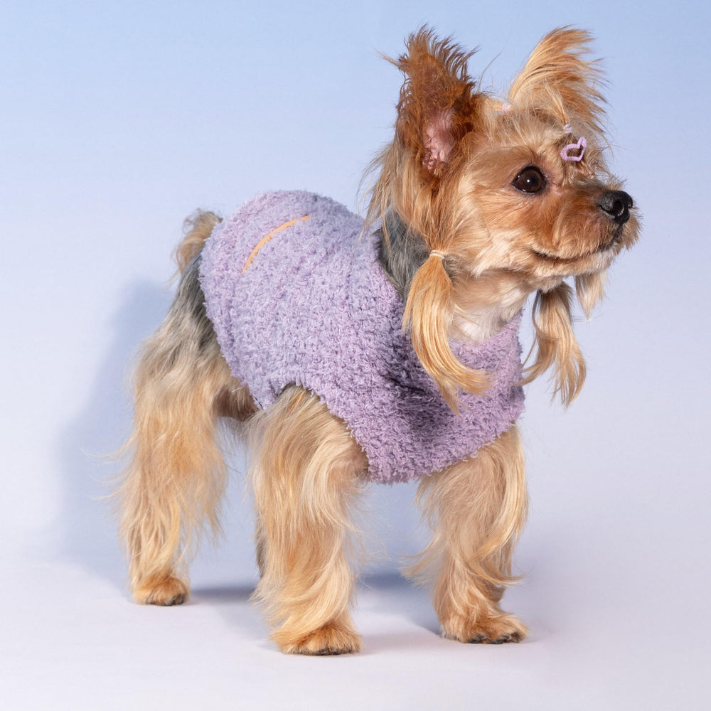 Fitwarm warm fleece keeps dogs comfortable on cool mornings and evening strolls