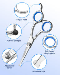 Fiurfiy straight grooming scissors emphasize clean, even fur lines for accuracy