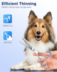 Fiurfiy straight grooming scissors provide precise cuts for even fur