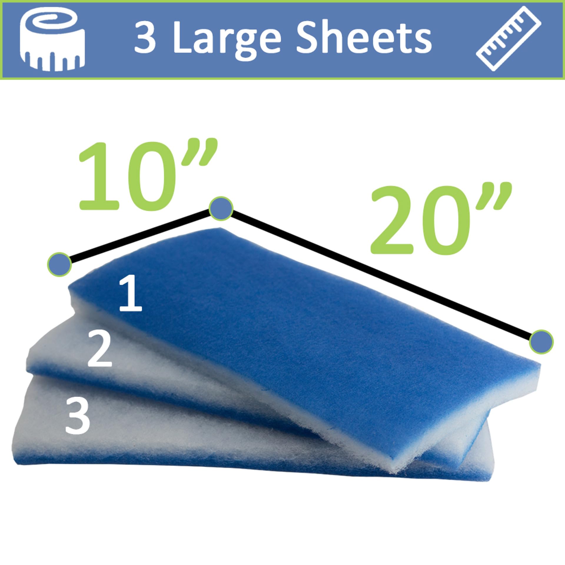 Five Star Aquatics filter floss covers 600 sqin for versatile freshwater and ponds.