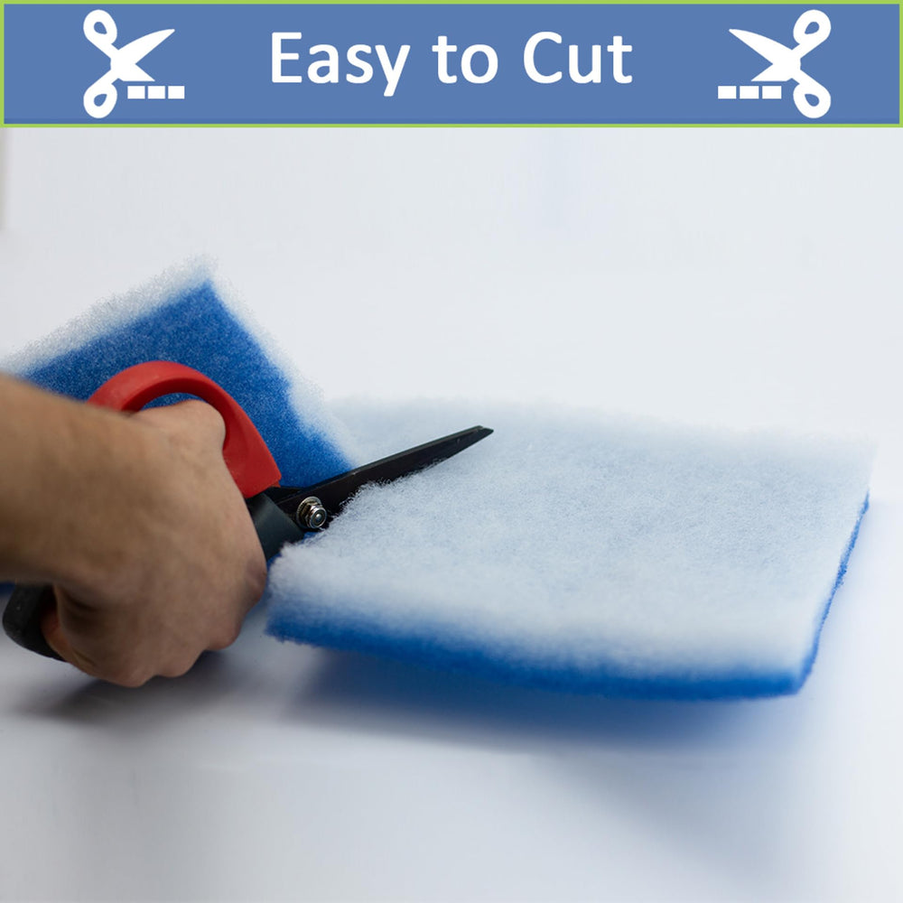 Five Star Aquatics filter floss pads arranged in a sump layout for flexible setup.