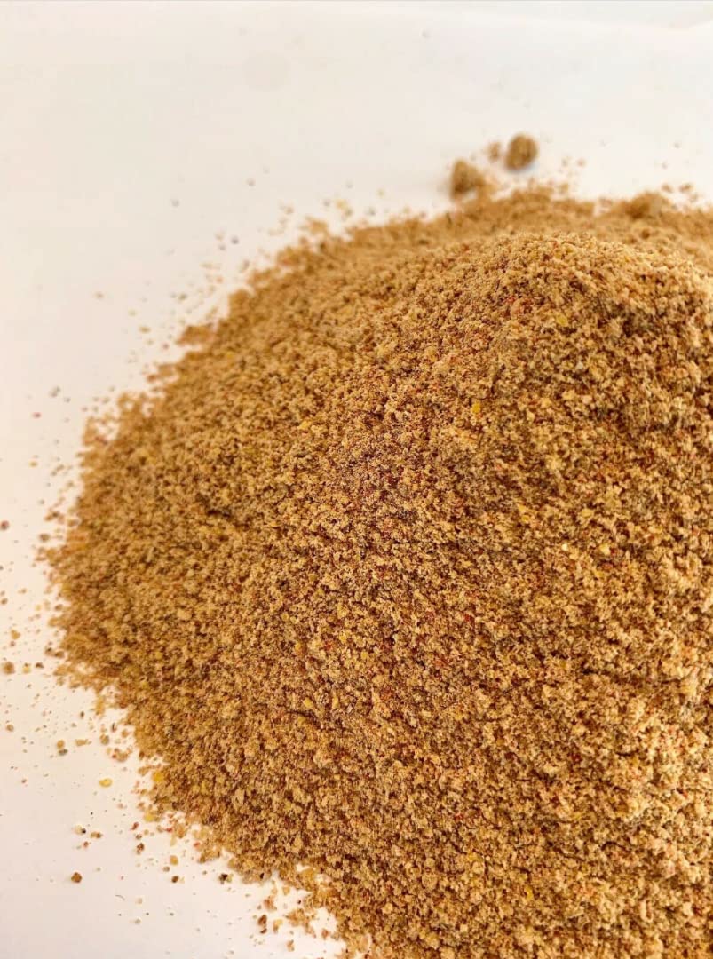 Five-Star Feeders roach chow powder closeup highlights nutrient-rich blend.