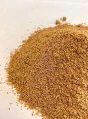 Five-Star Feeders roach chow powder closeup highlights nutrient-rich blend.