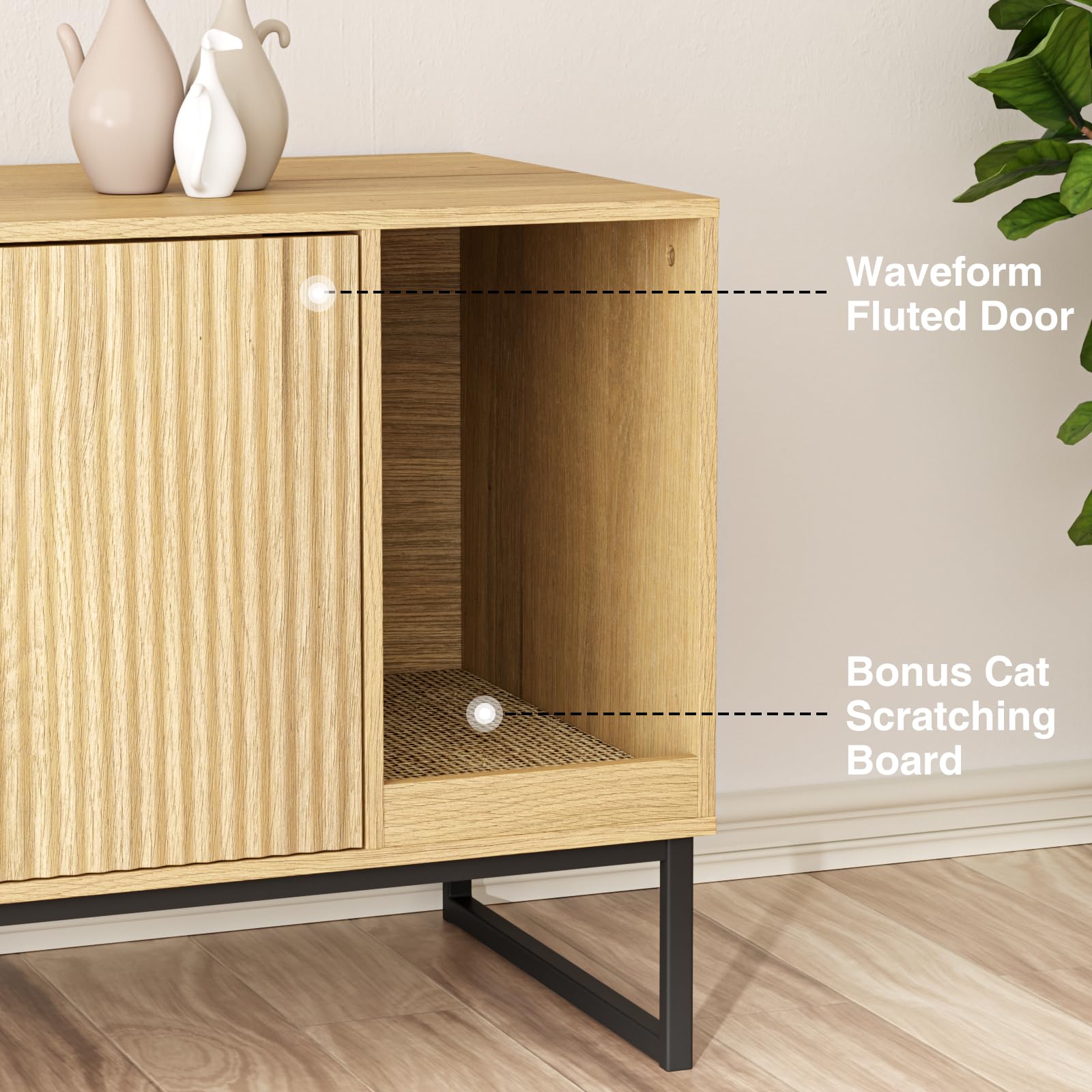 FiveWillowise scratch-pad entrance encourages claw care with reduced mess