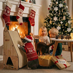 FIVLOCCEN hidden cave with removable cushion demonstrates cozy retreat for napping and play.