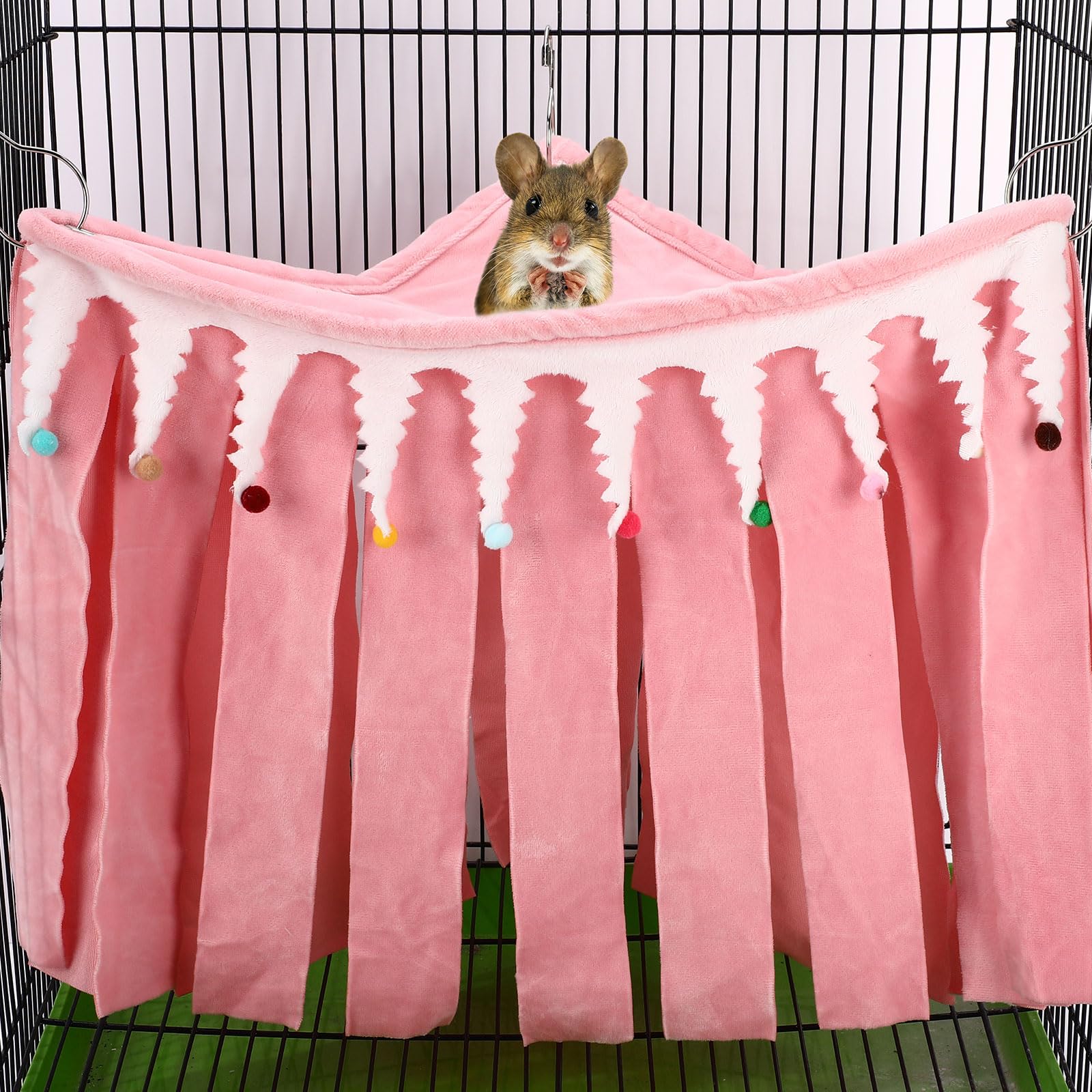 Fiwochic 4-in-1 set shown in cage boosts rest, play, and exploration.