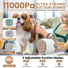 FIXR Dog Grooming Vacuum clipper-nail-trimmer setup for efficient at-home grooming