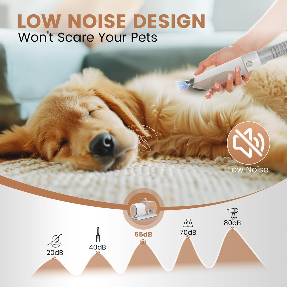 FIXR HEPA-filtered system captures fine hairs during grooming