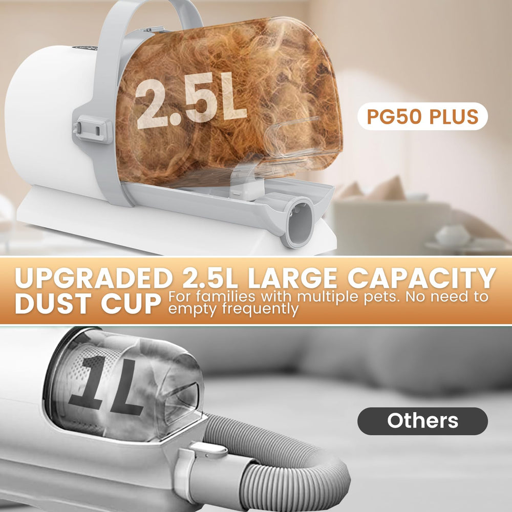 FIXR PG50 Plus HEPA filter close‑up highlighting hair and particle capture