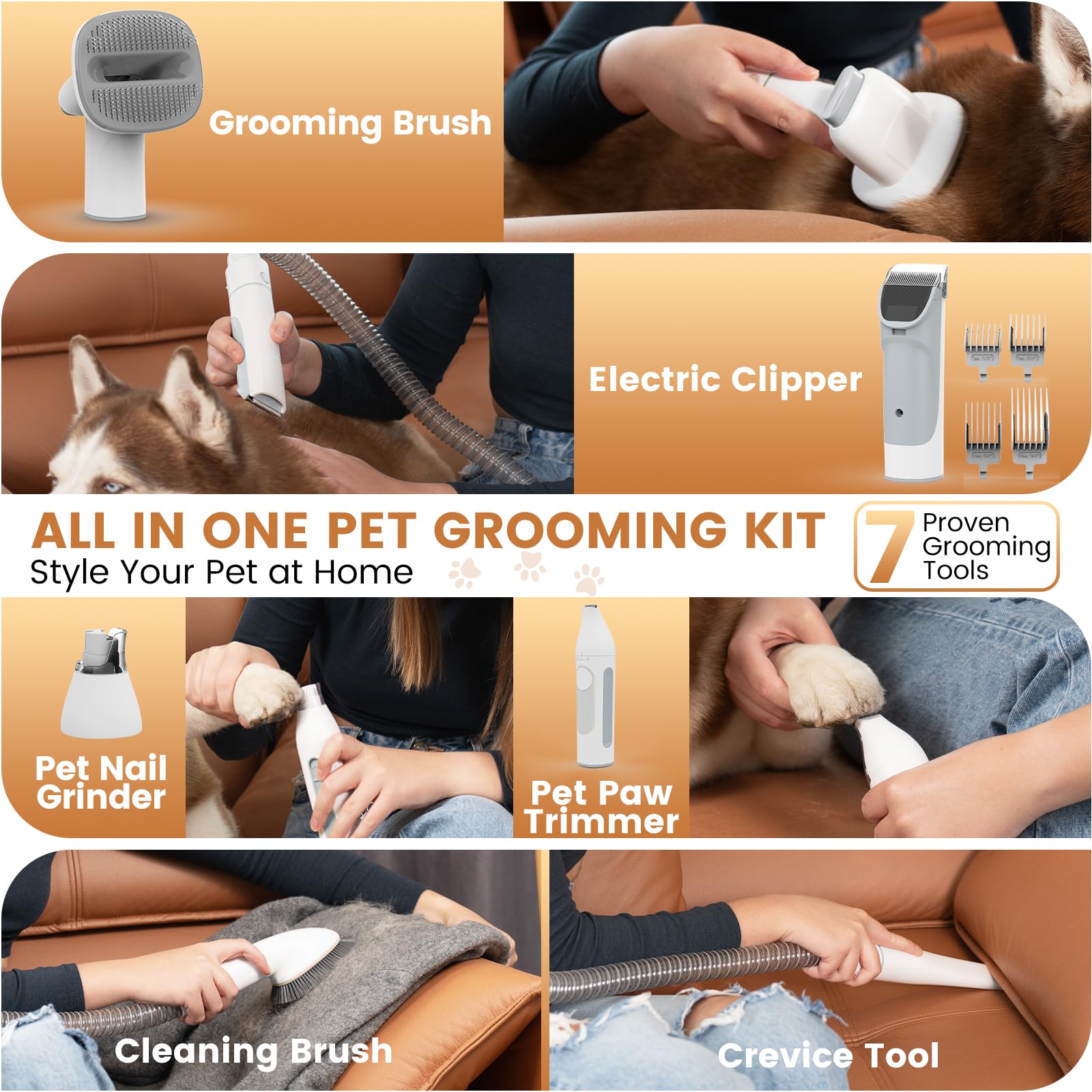 FIXR PG50 Plus kit setup demonstrates all‑in‑one grooming and vacuum integration