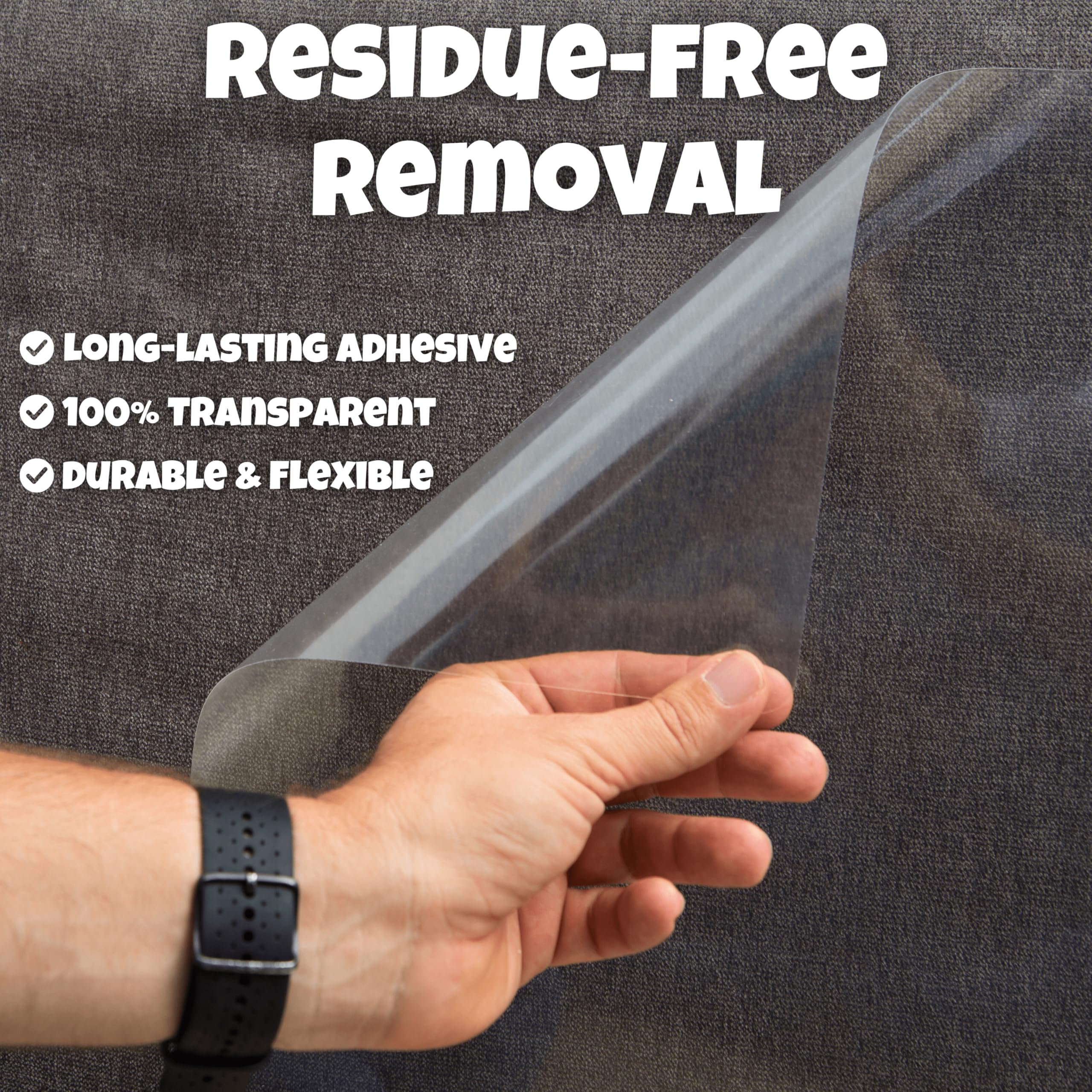 FixZilla adhesive-backing-no-residue shows residue-free attachment for easy removal