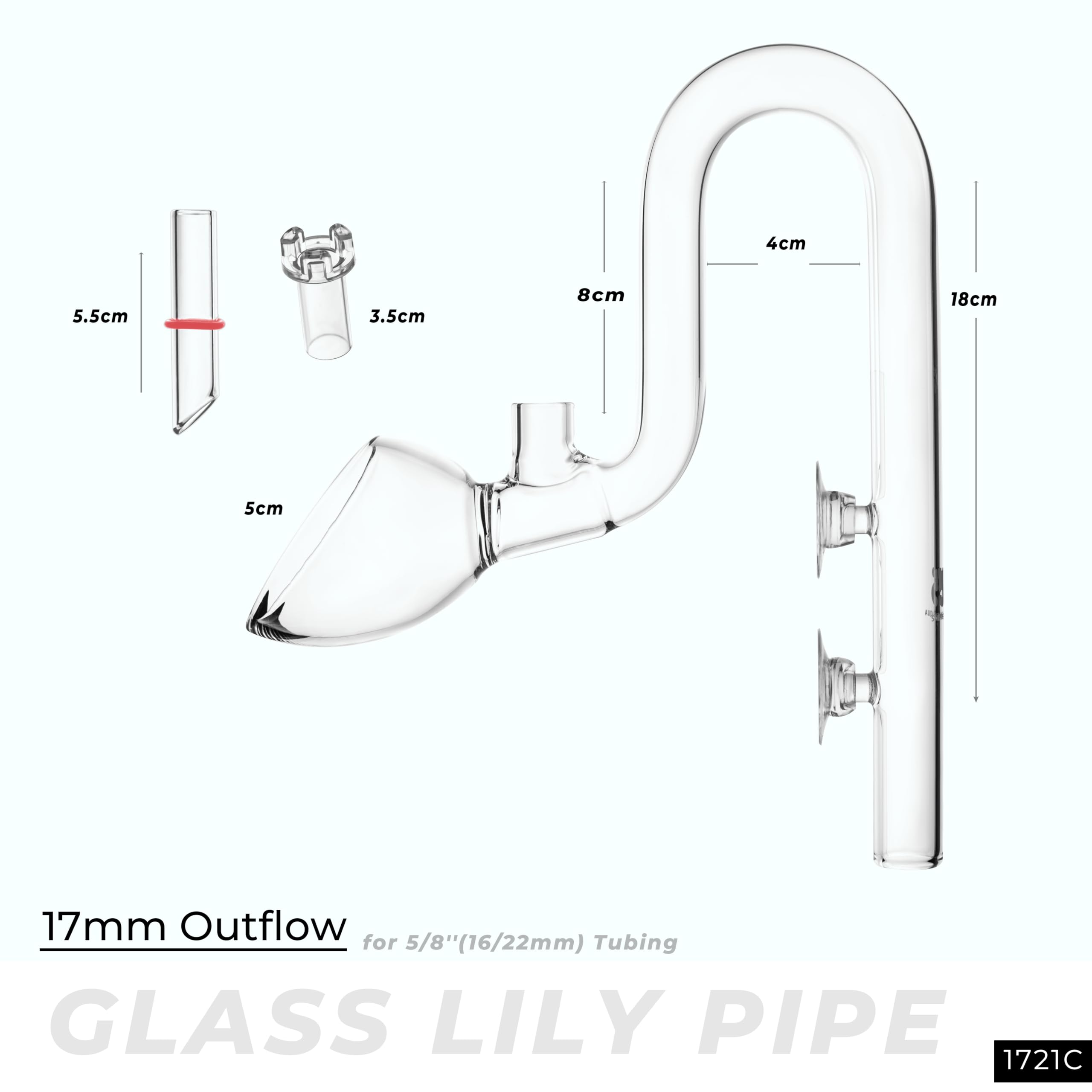 FJARDE Lily Pipe minimalist glass tube designed for nano tanks