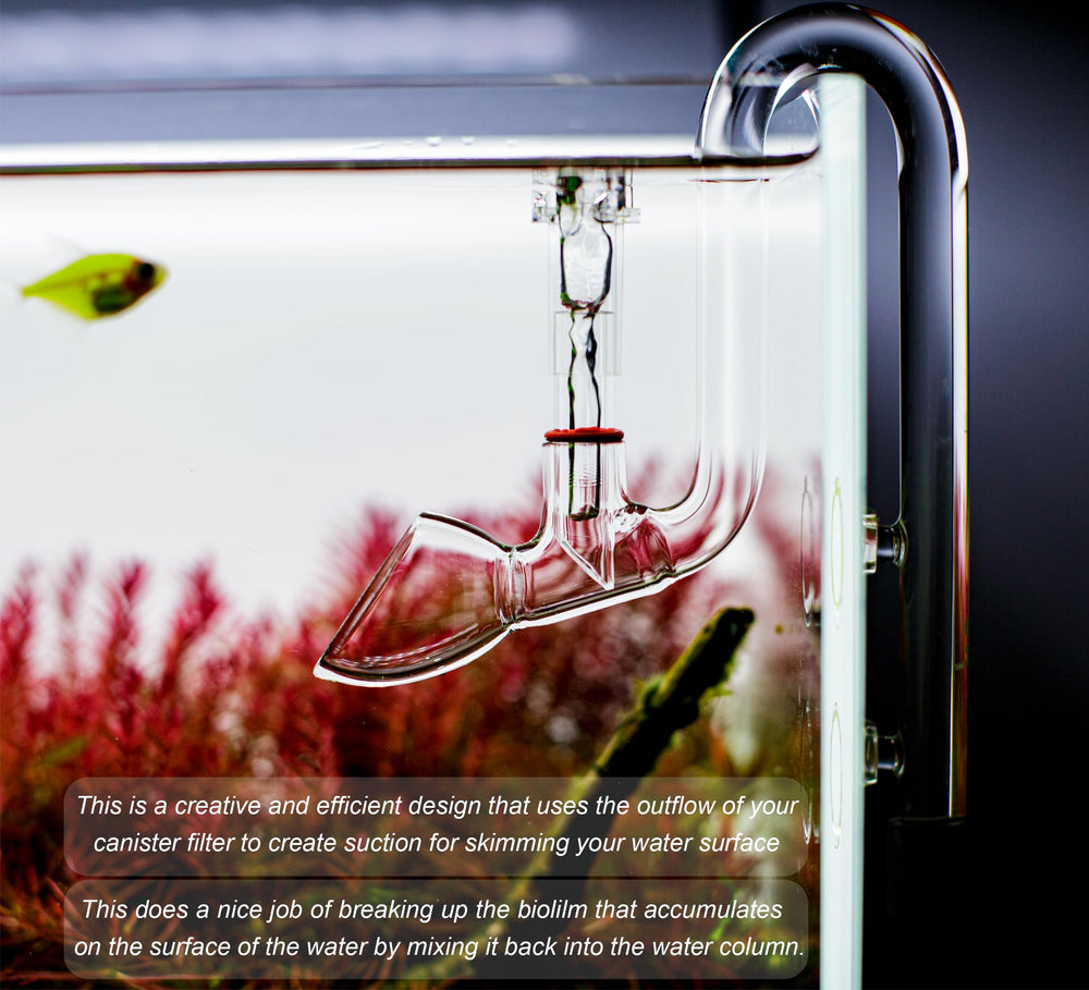 FJARDE minimalist glass lily pipe sits near the inner wall, saving space.