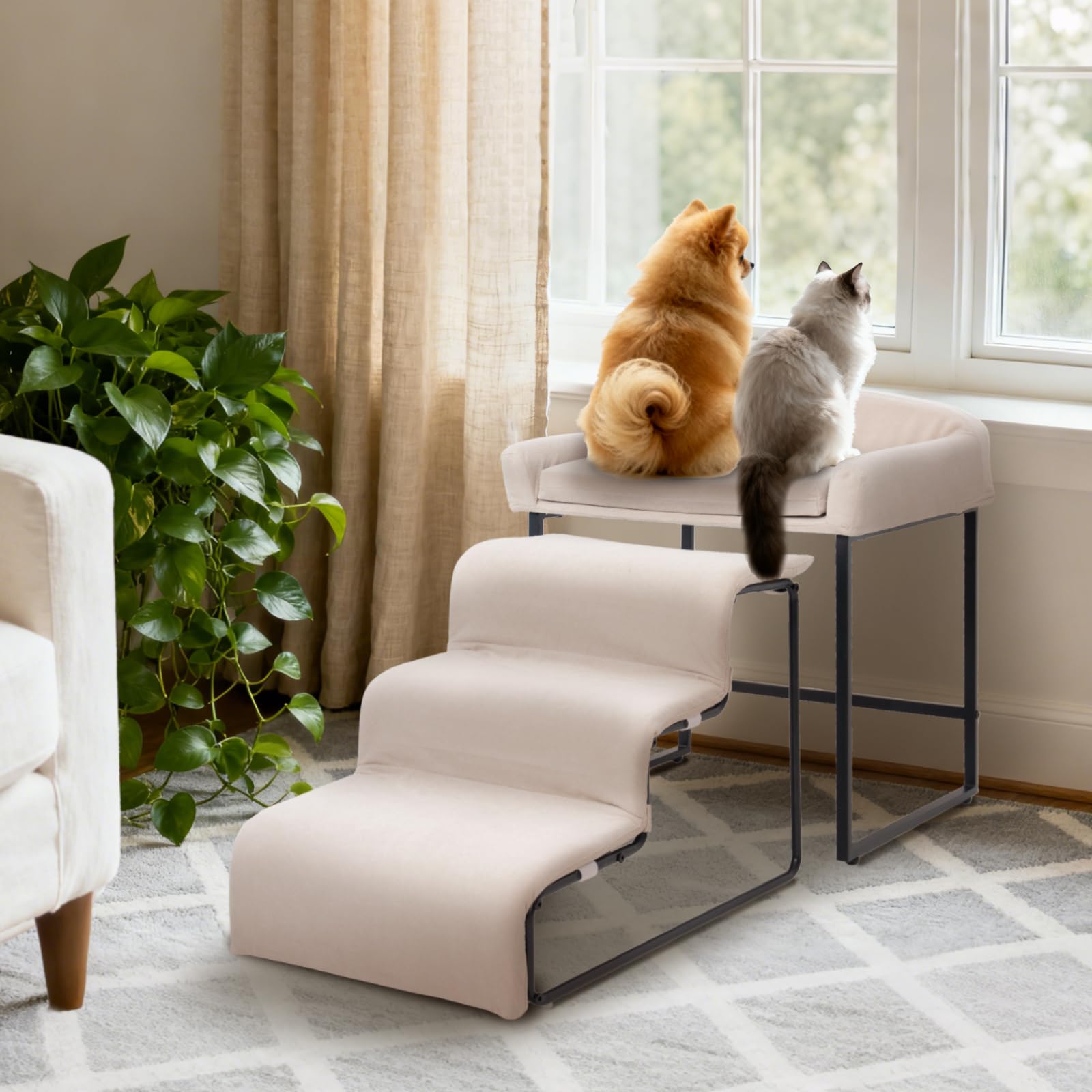 FKSLIFE dog window perch overview showing elevated resting spot