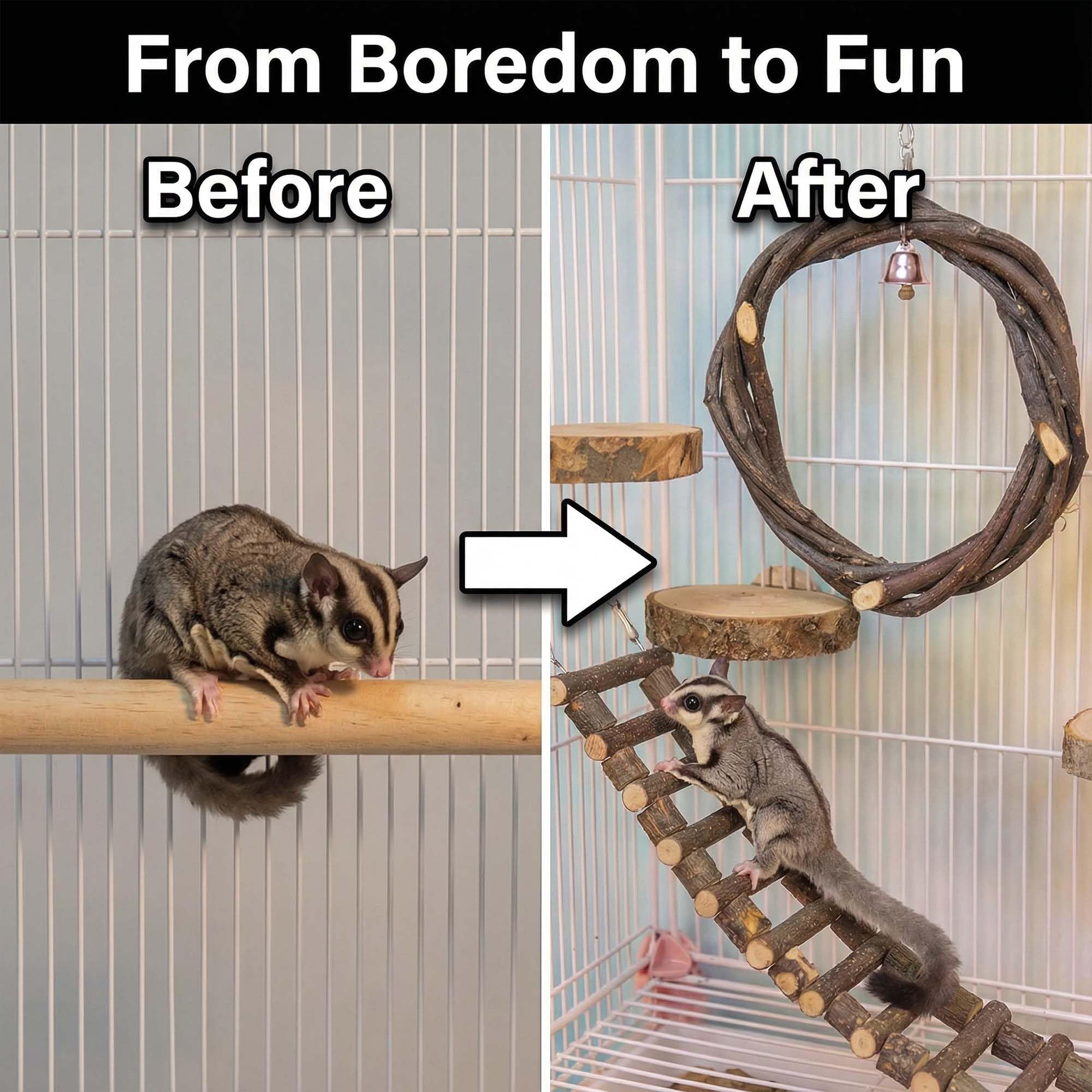 FLAdorepet ladder toy promotes climbing and physical activity for small pets.