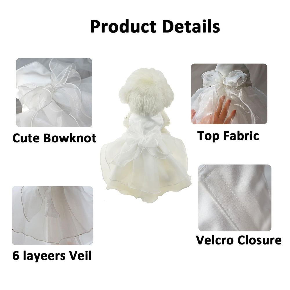 FLAdorepet pet dress for weddings and parties, indoor/outdoor wear