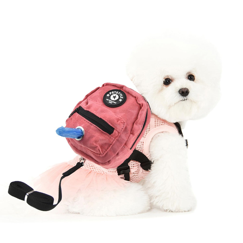 FLAdorepet poop bag dispenser on back provides quick, convenient waste pickup