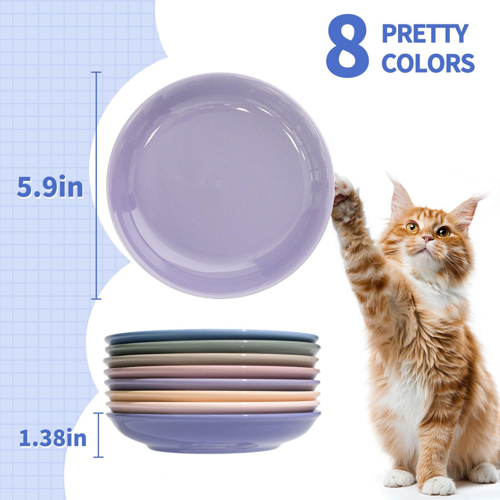 FlaggeZG colorful cat bowls eight colors showcase lively kitchen decor while enhancing feeding.
